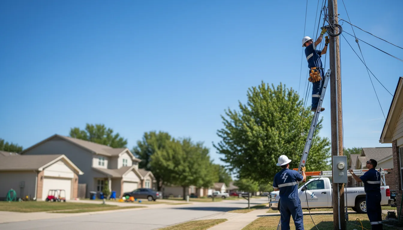 Residential electrician providing installation services in Centerville, TX